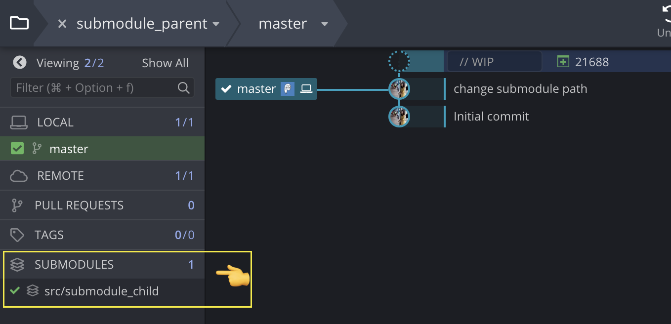 git submodule reset